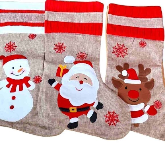 Christmas stockings, set of 3 NWOT - Picture 2 of 10
